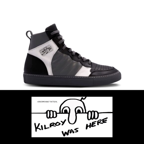Kilroy Was Here - Retro Basketball Shoe By Clifton Cason (US)  Made in Italy